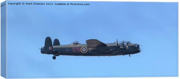 Majestic Avro Lancaster Bomber Canvas Print by Mark Chesters