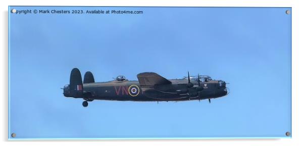 Majestic Avro Lancaster Bomber Acrylic by Mark Chesters