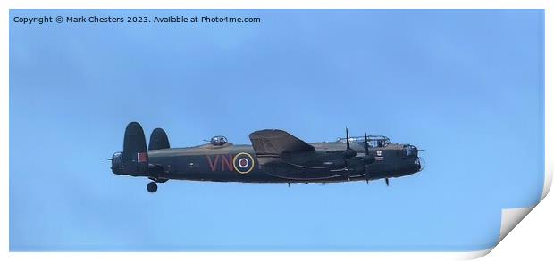 Majestic Avro Lancaster Bomber Print by Mark Chesters