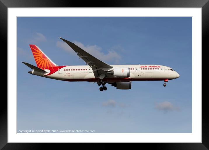 Air India Boeing 787-8 Dreamliner Framed Mounted Print by David Pyatt