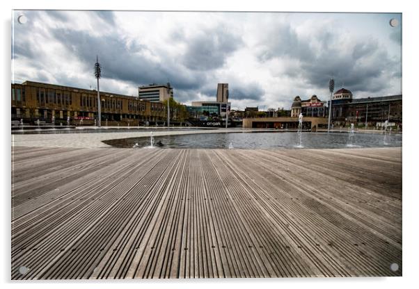 City Park Bradford Acrylic by Glen Allen