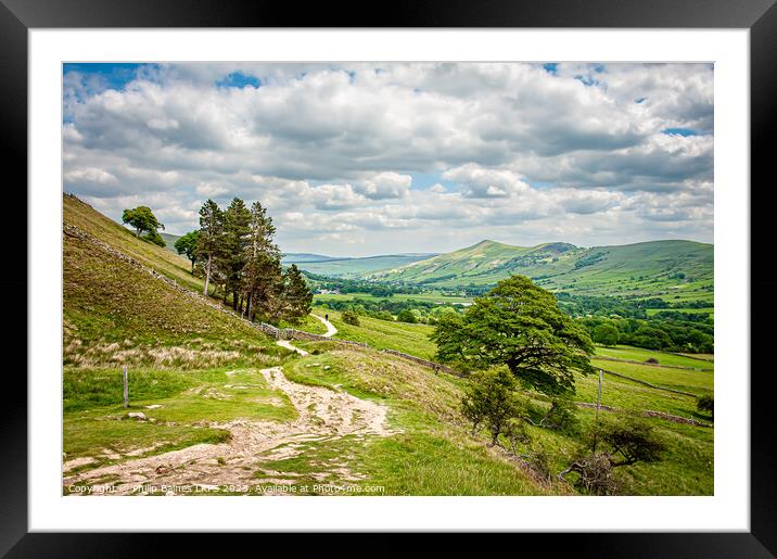 Edale Valley Framed Mounted Print by Philip Baines