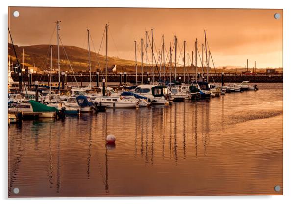 Largs Marina Acrylic by Valerie Paterson