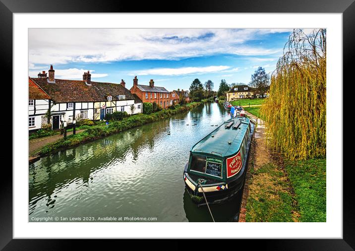  November Afternoon at Hungerford Wharf Framed Mounted Print by Ian Lewis