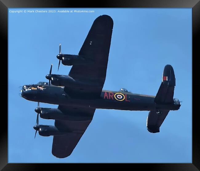 Lancasters Majesty Flying Over Southport Framed Print by Mark Chesters