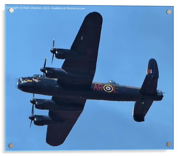 Lancasters Majesty Flying Over Southport Acrylic by Mark Chesters