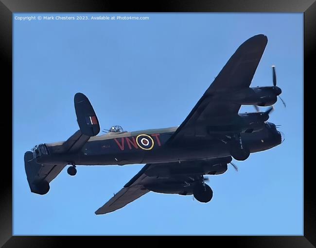 Avro Lancaster flying over Southport 3 Framed Print by Mark Chesters