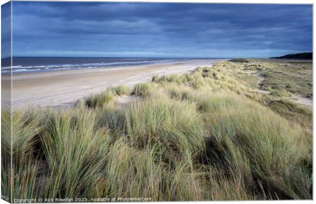 Winter Dunes Canvas Print by Rick Bowden