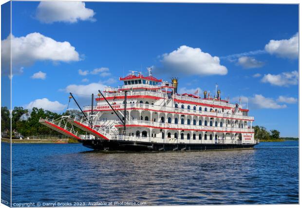 Georgia Queen on River Canvas Print by Darryl Brooks