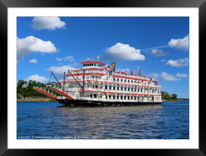 Georgia Queen on River Framed Mounted Print by Darryl Brooks