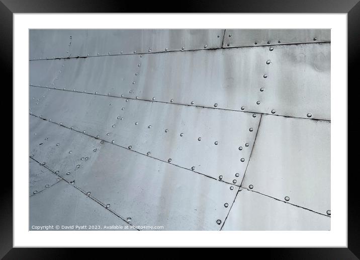 Aluminium Aircraft Skin Abstract  Framed Mounted Print by David Pyatt