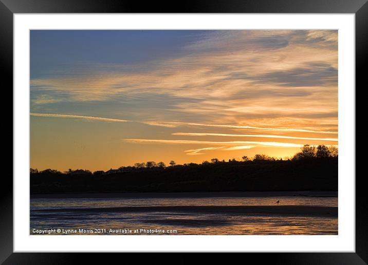 Serene Sunrise Framed Mounted Print by Lynne Morris (Lswpp)