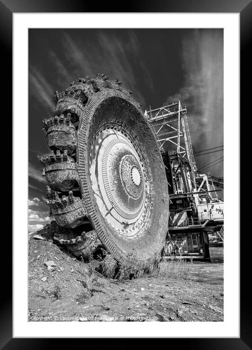 Ft McMurray excavator extracting surface Oil sand Alberta  Framed Mounted Print by Spotmatik 