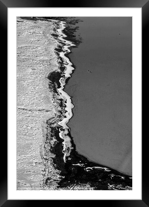 Aerial view of Tailing ponds Ft McMurray Alberta  Framed Mounted Print by Spotmatik 