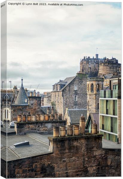 Rooftops of Edinburgh Canvas Print by Lynn Bolt