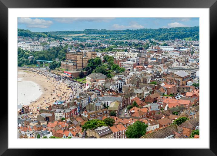 Scarborough from above Framed Mounted Print by Andrew Scott