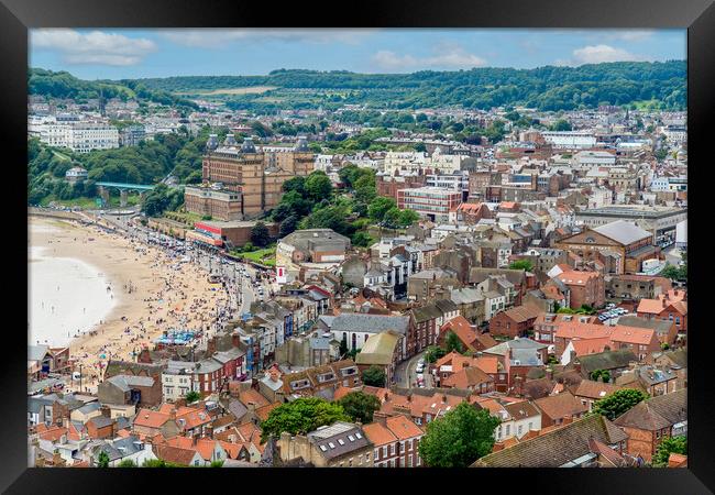 Scarborough from above Framed Print by Andrew Scott