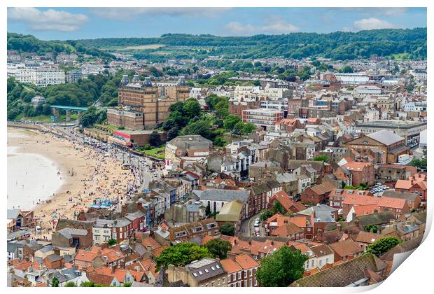 Scarborough from above Print by Andrew Scott