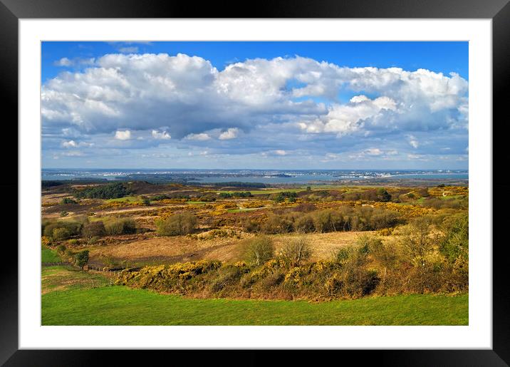 View across Studland and Godlington Heath        Framed Mounted Print by Darren Galpin