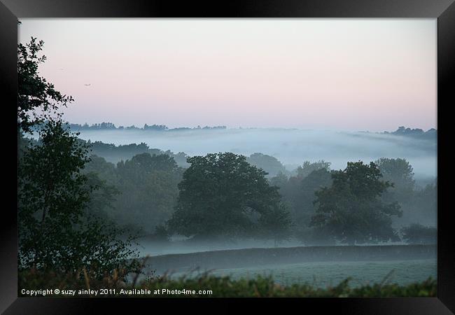 Morning Mist Framed Print by suzy ainley