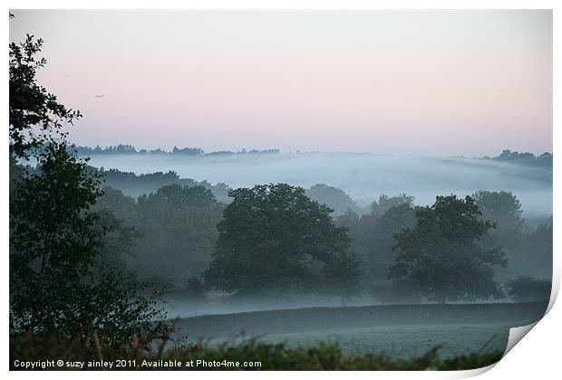 Morning Mist Print by suzy ainley