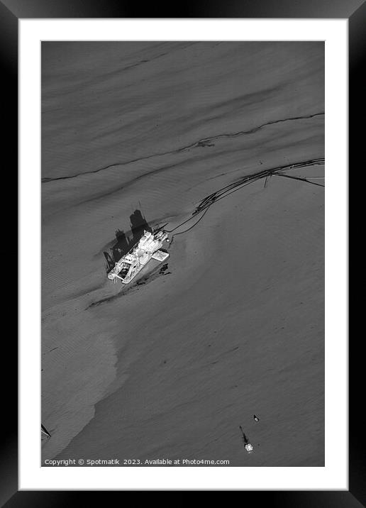 Aerial Oil Tar sand crude ponds Ft McMurray  Framed Mounted Print by Spotmatik 