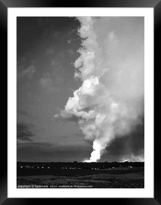 Active Volcano Iceland erupting from open fissures  Framed Mounted Print by Spotmatik 