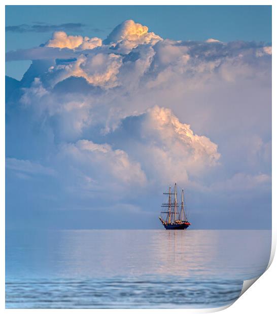 Sailing into the clouds Print by tim miller
