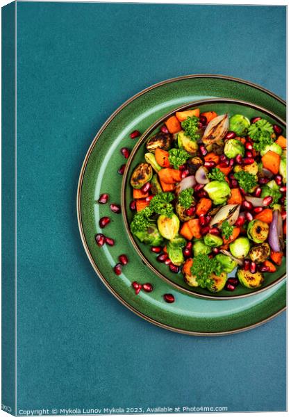 Vegetable salad with grilled vegetables Canvas Print by Mykola Lunov Mykola