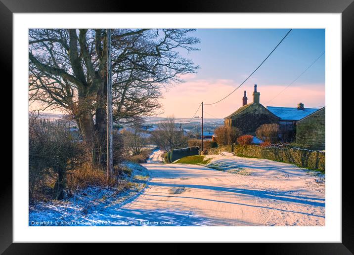 Lepton Huddersfield  Framed Mounted Print by Alison Chambers