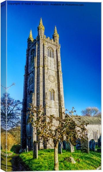 Church Tower On The Moor Canvas Print by Peter F Hunt