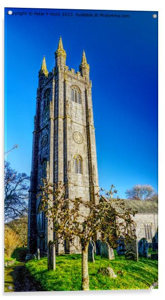 Church Tower On The Moor Acrylic by Peter F Hunt