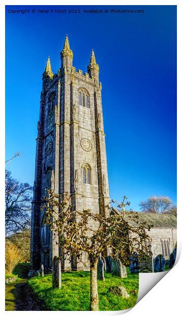 Church Tower On The Moor Print by Peter F Hunt