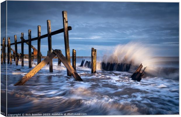 Ruin of the Happisburgh Sea Defences Canvas Print by Rick Bowden