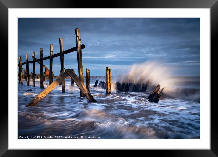 Ruin of the Happisburgh Sea Defences Framed Mounted Print by Rick Bowden