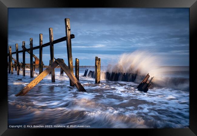 Ruin of the Happisburgh Sea Defences Framed Print by Rick Bowden