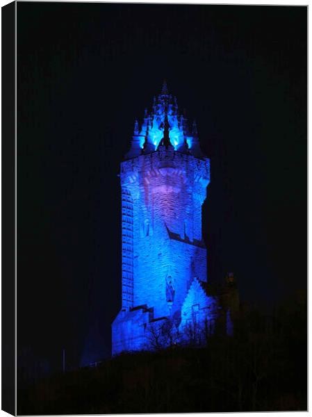 Stirling national Wallace Monument Burns night Canvas Print by Anthony McGeever