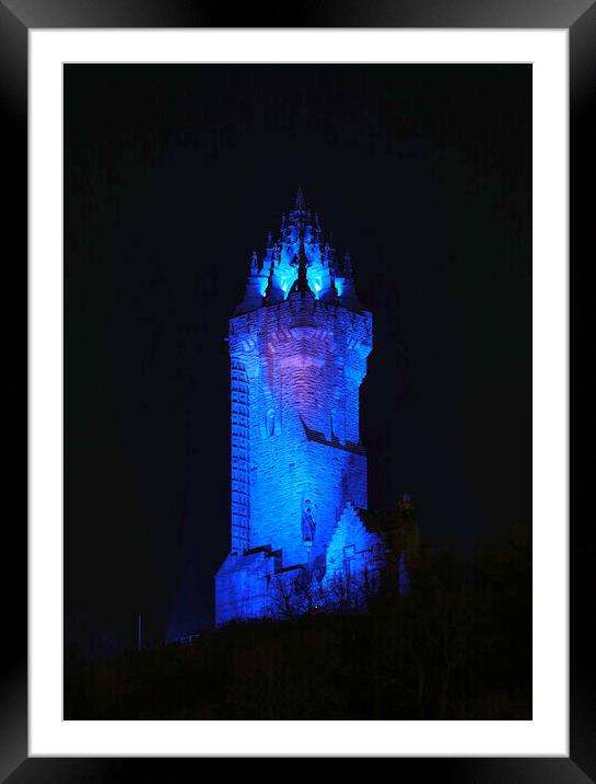 Stirling national Wallace Monument Burns night Framed Mounted Print by Anthony McGeever