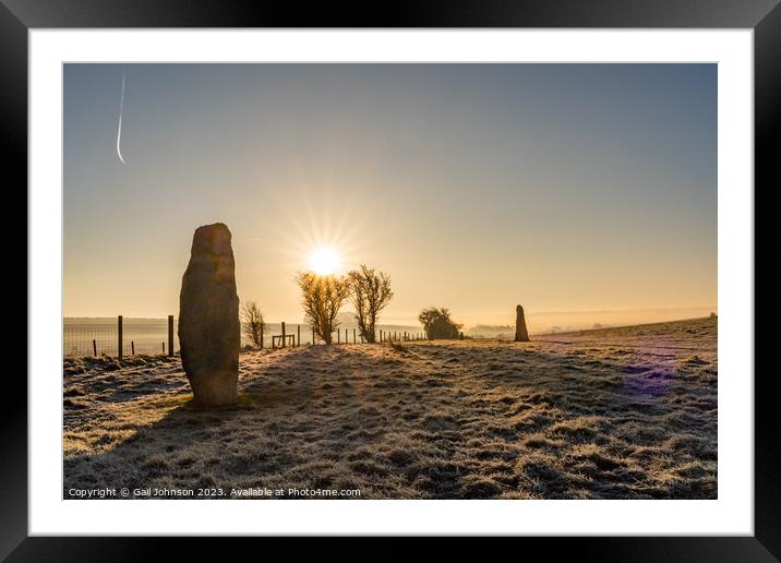 Avebury Stone Circle Neolithic and Bronze Age ceremonial site at Framed Mounted Print by Gail Johnson
