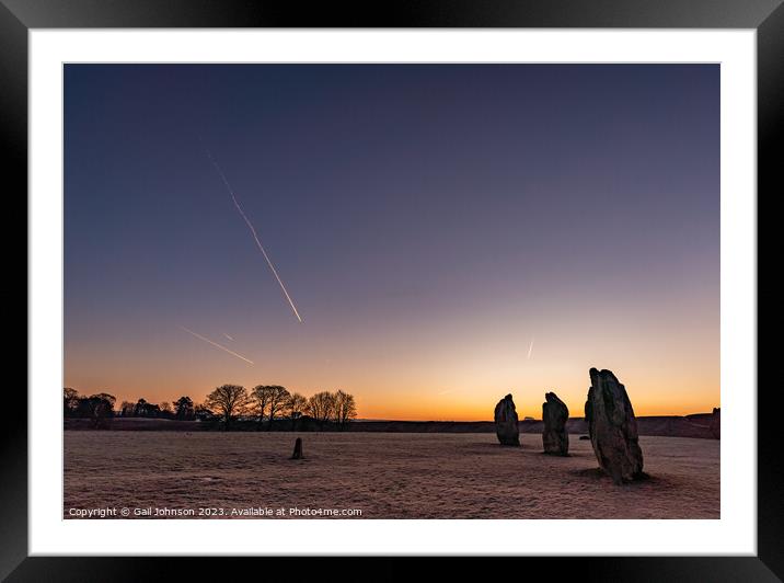 Avebury Stone Circle Neolithic and Bronze Age ceremonial site at Framed Mounted Print by Gail Johnson