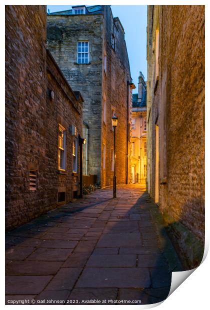 Walk round Bath Historic city centre , England UK Print by Gail Johnson