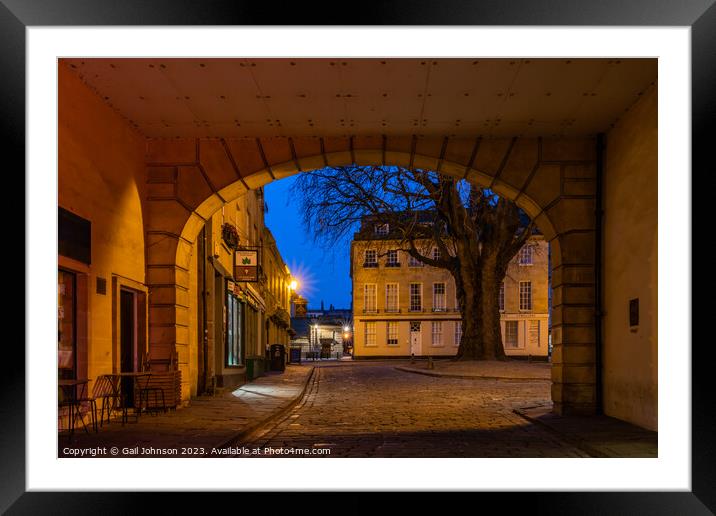 Walk round Bath Historic city centre , England UK Framed Mounted Print by Gail Johnson