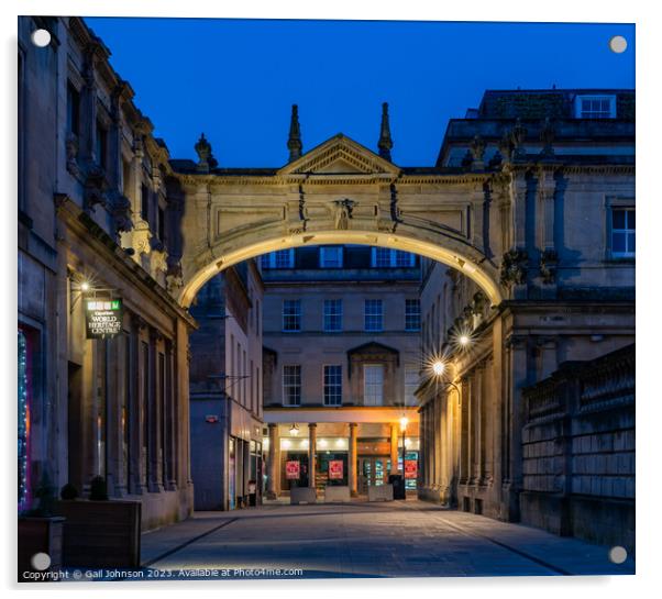 Walk round Bath Historic city centre , England UK Acrylic by Gail Johnson
