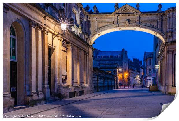 Walk round Bath Historic city centre , England UK Print by Gail Johnson