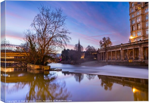 Walking  around Bath Historic city centre , England UK Canvas Print by Gail Johnson