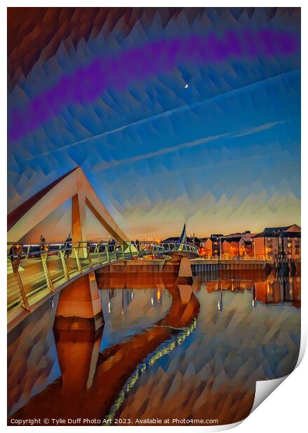 The Squiggly Bridge, Glasgow Print by Tylie Duff Photo Art