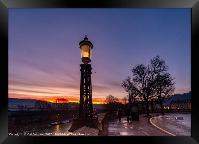 walking around Bath historic city centre at dawn  Framed Print by Gail Johnson