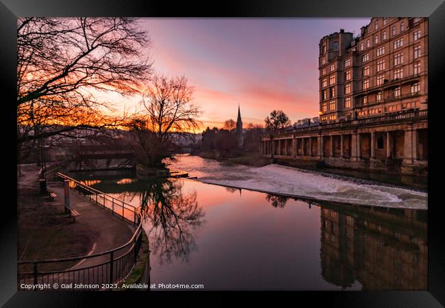 walking around Bath historic city centre at dawn  Framed Print by Gail Johnson