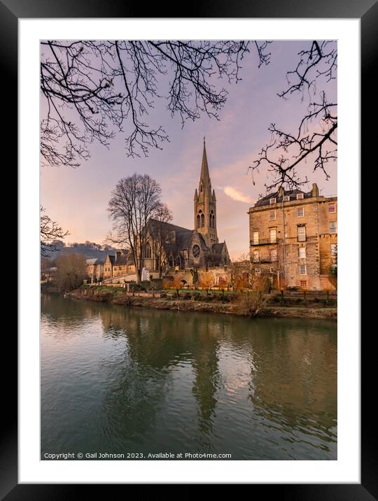walking around Bath historic city centre at dawn  Framed Mounted Print by Gail Johnson