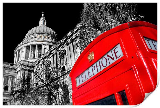 Majestic St Paul's Cathedral in London Print by Andy Evans Photos